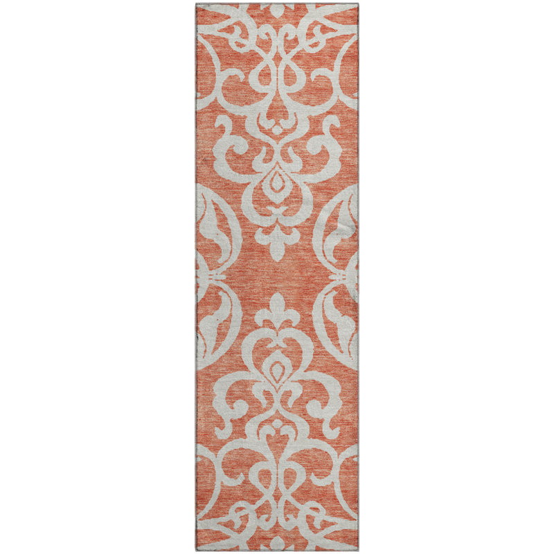 Tapis corail Prisco lavable à la machine de qualité supérieure, Tapis de couloir 2 pi 3 po x 7 pi 6 po