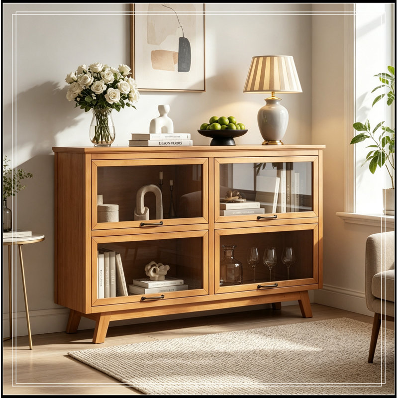 Armoire de rangement moderne avec 4 portes