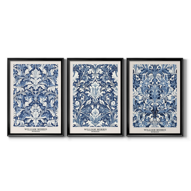 Ensemble de 3 toiles tendues sur mesure avec châssis de la série DCLX de Wm Morris, Noir, H 21 po x l 30 po