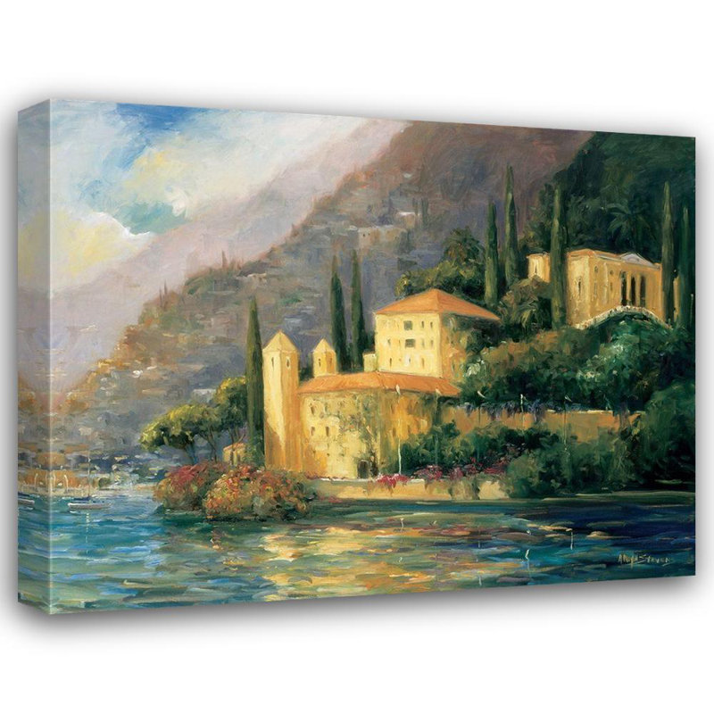 «Red Barrel Studio®» par Stevens, Allayn, reproduction d'art sur toile tendue: Italie III, H 28 po x l 34 po