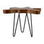 Table d'appoint 23,5 po x 19,5 po x 15,5 po en teck brun