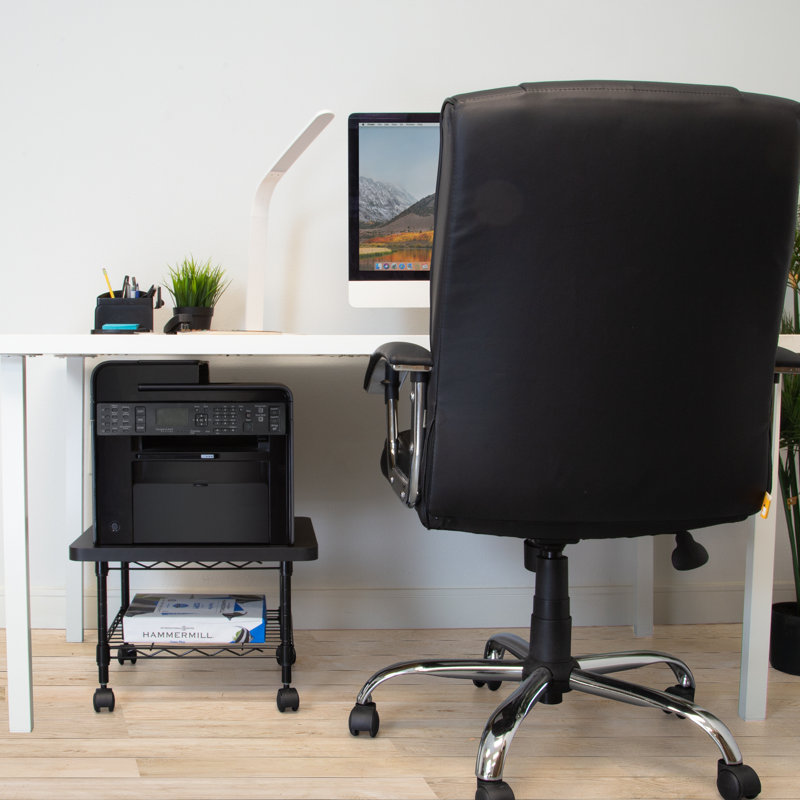 Imprimante mobile à 2 niveaux avec roulettes, support de rangement pour le bureau et la maison