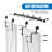Black Rustic Classic Design Single Track Bypass Two Door Hardware Kit-99478685