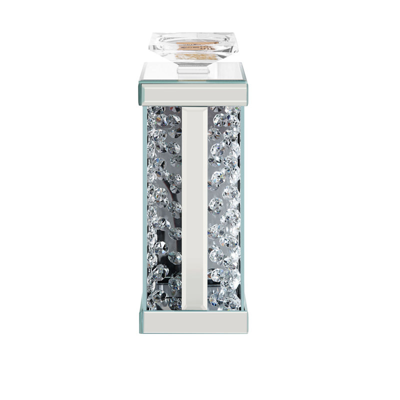 Bougeoir en verre Priston, H 17 po x l 4 po x P 4 po