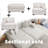 4-Piece Upholstered Beige Corduroy Modular Sectional Sleeper Sofa Set With Armchairs & Removable Ottomans-2132590694