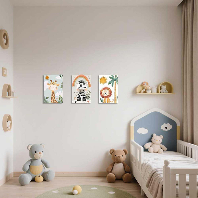Animals 3 - Piece, 40 cm H x 90 cm W