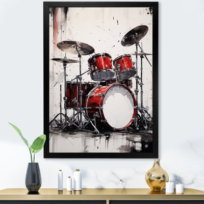«Music Drums Pulse Deep Red II» sur toile