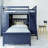 Herminda Twin Solid Wood L-Shaped Bunk Beds with Bookcase-588616053