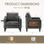 Fauteuil large en similicuir rembourré-92197386
