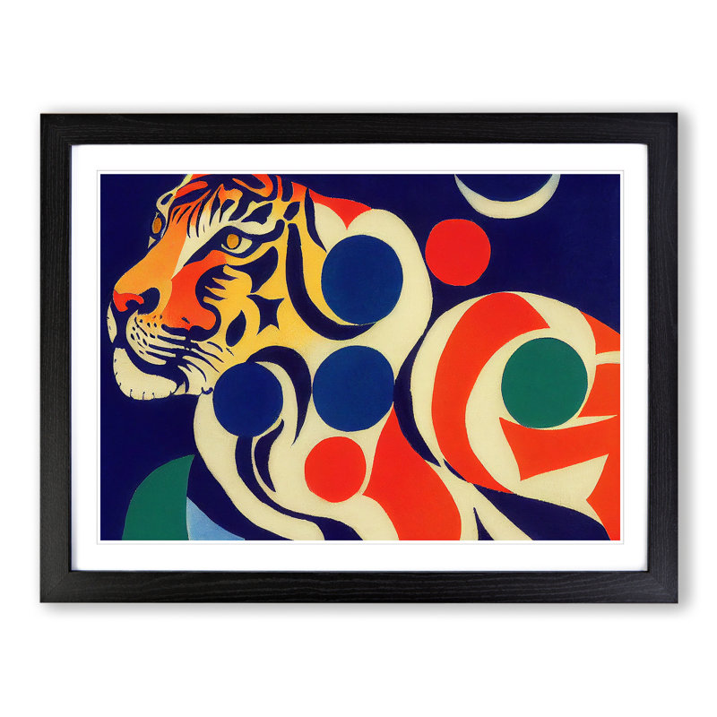 Abstract Tiger Vol.2 - Framed Print, Black Framed, 46cm H x 64cm W x 2cm D