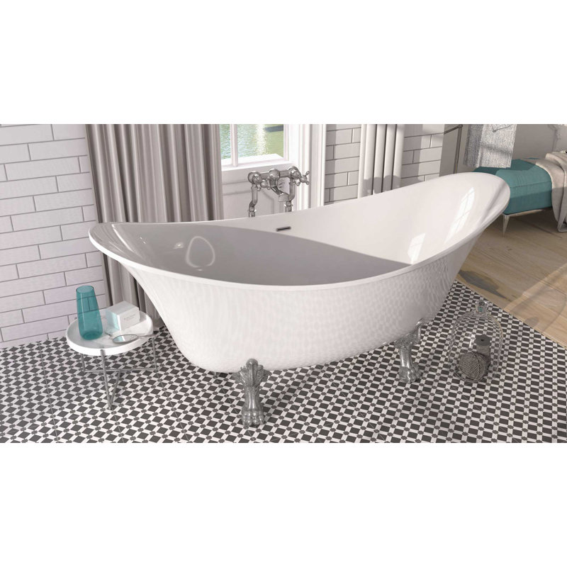 Allanah 1730mm x 750mm Soaking Acrylic Bathtub
