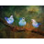 « trois little blue oiseau », impression sur toile-31383179