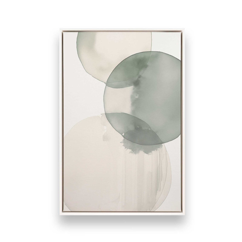 «Silent Spheres II», reproduction sur toile, Cadre opaque blanc, H 36,75 po x l 24,75 po x P 1,75 po