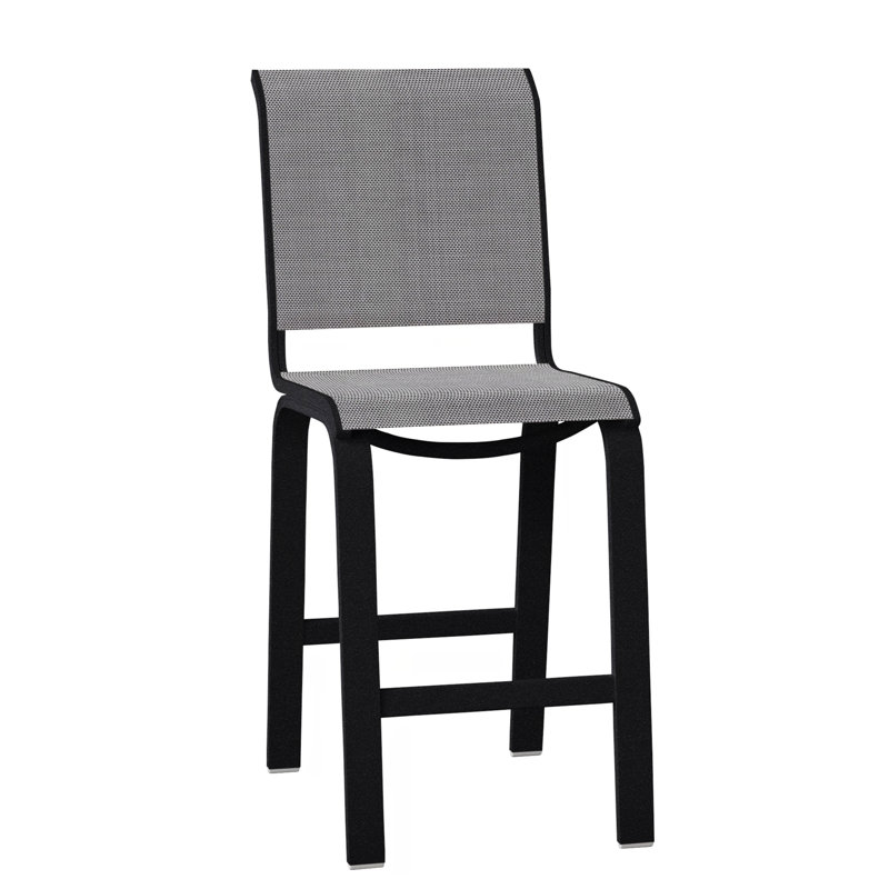 Tabouret de bar 26 po Holna, Titane Sunbrella®, Noir texturé