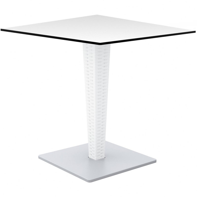 Braxden HPL Top Square Table 24 inch, White