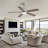 Modern 52 Inch Led Ceiling Fan With 110V 6 Speed Wind 5 Blades Remote Control Reversible DC Motor With Light-2040710547