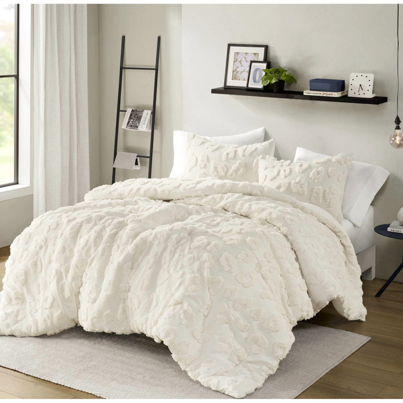 Édredon 100% pour lit simple / simple TG - texturé doux, envers en microfibre, literie lavable à la machine, textile