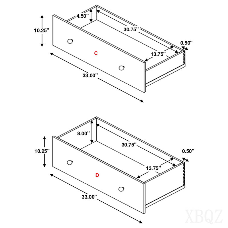 Black 5-Drawer Chest