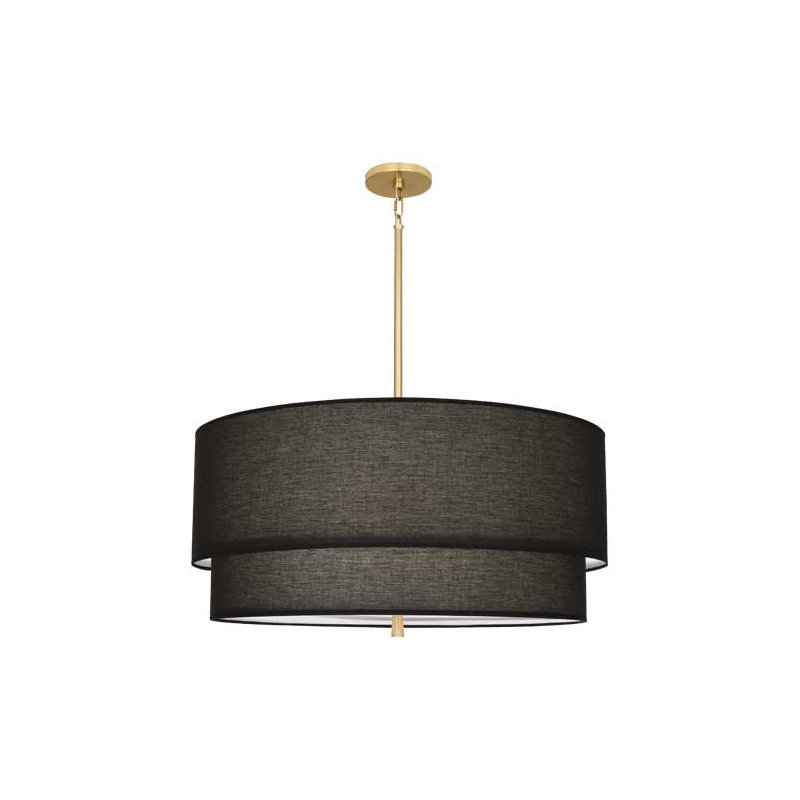 Decker 3 - Light Chandelier, Modern Brass, Raven Black