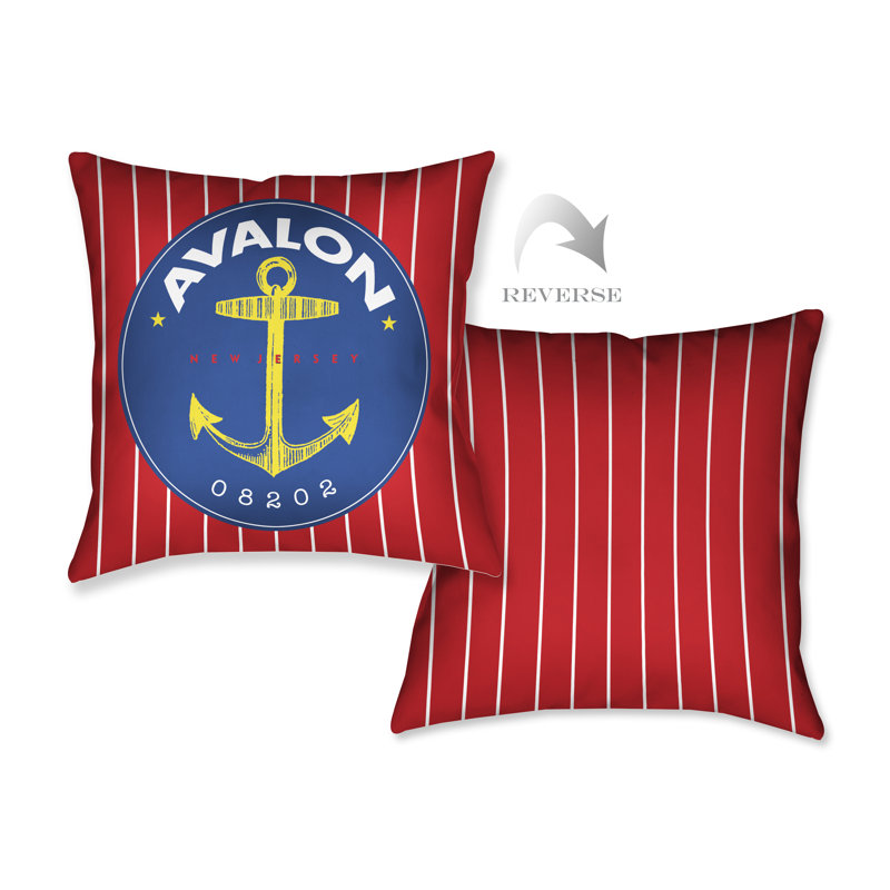 Avalon Striped Reversible Throw Pillow