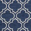 Tapis bleu marine / ivoire Ammundsen-1729431474