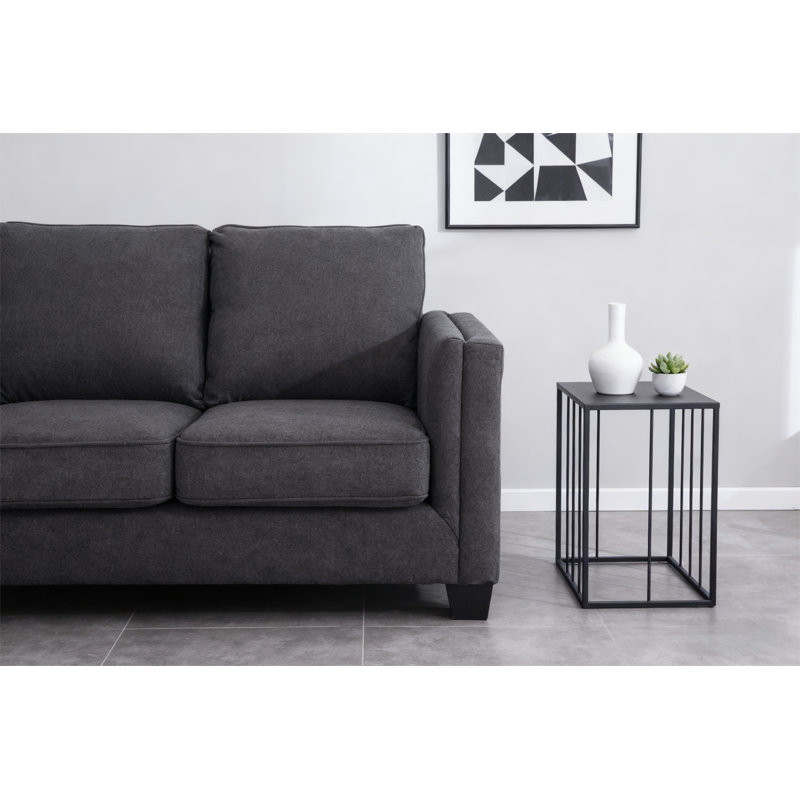 Canapé 57,9 po en tissu gris, Gris