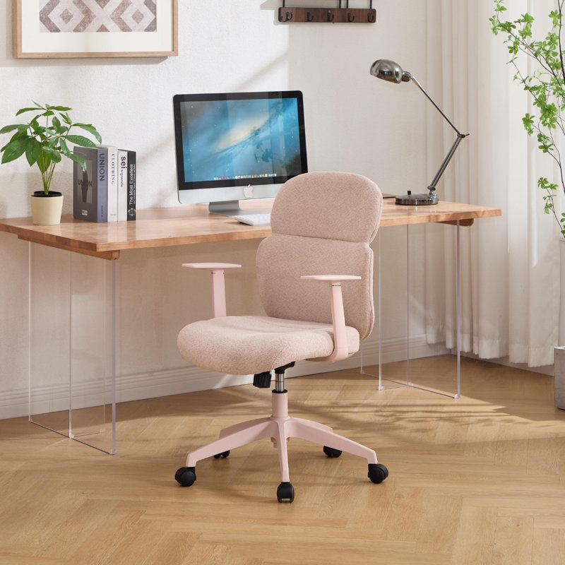 Foam Padding Office Chair, Pink