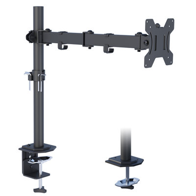 Single Monitor Arm Desk Mount For 13-32 Inch Lcd Led Screens, Height Adjustable Tilt Swivel Rotation Monitor Arm Bracket, Single Monitor Mount Up To 10Kg, Vesa Dimensions 75/100