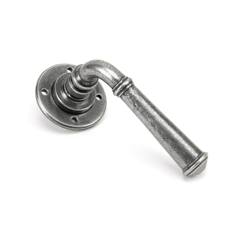 Regency Lever on Rose Set - Unsprung, Pewter Patina
