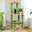 Tour pour chat d'intérieur à 5 niveaux avec hamac en métal, condo pour chat avec perchoir supérieur et 4 poteaux à griffer-681367066-678319391