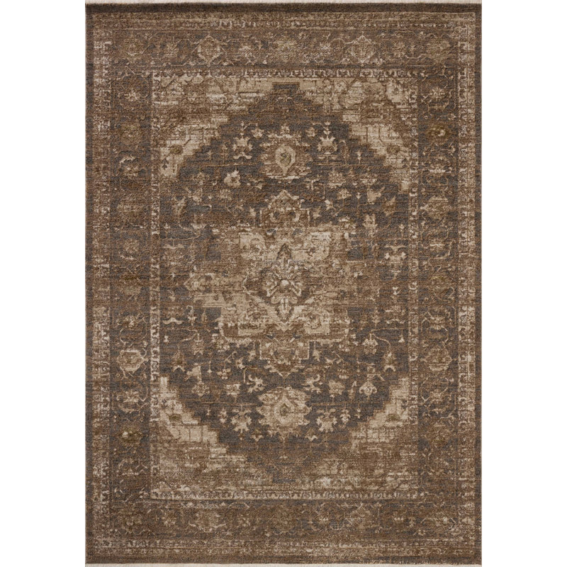 Loloi Haywood Charcoal / Mocha Area Rug, Rectangle 2'3" x 3'11"