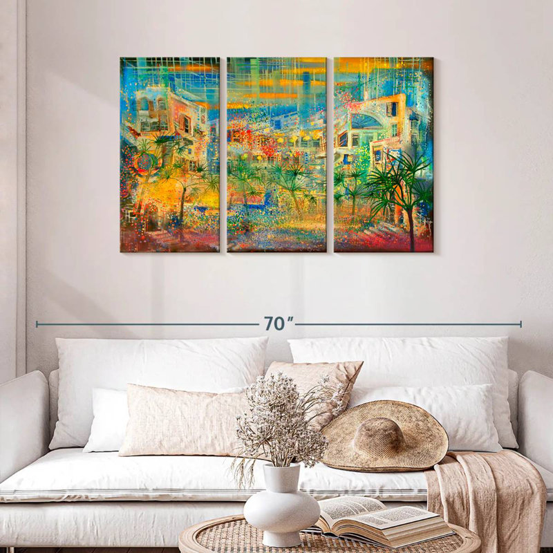 Avery Abstract Carnival Scene, 28" H x 45" W