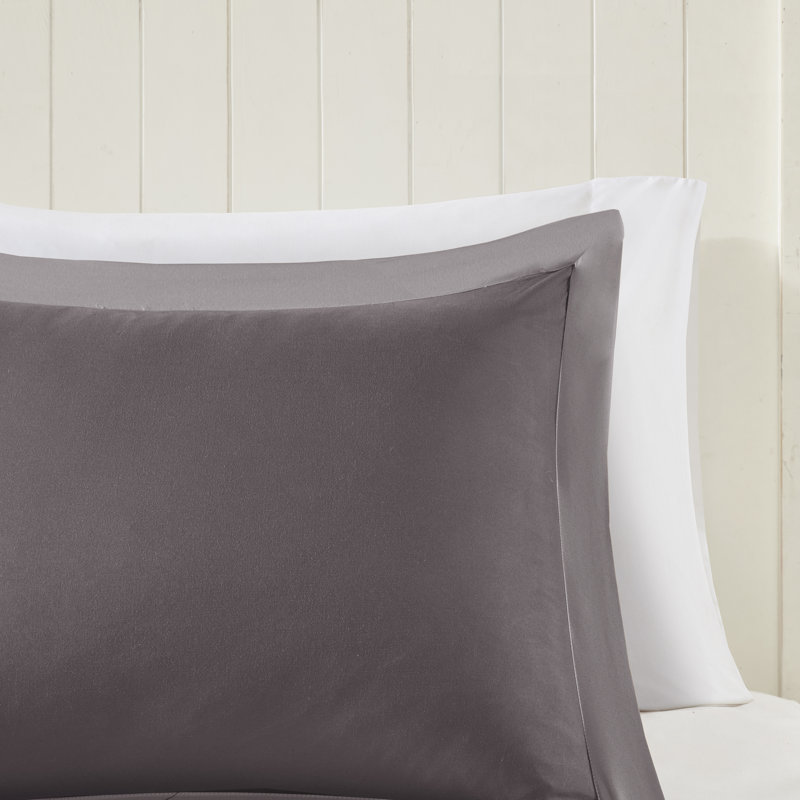 Twin Charcoal/Grey Reversible Down Alternative Comforter Set