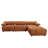 100.8''W 4-Piece Modular Sectional Sofa With Ottoman, Modern Convertible Fabric Upholstered 3-Seater Couch For Living Room Bedroom Apartment-967584010