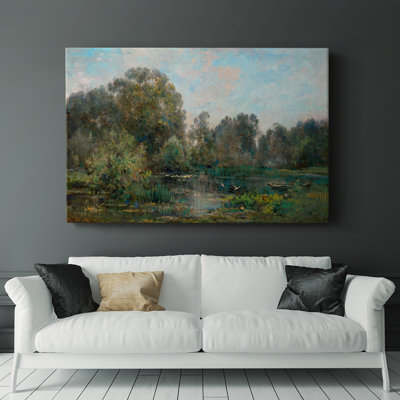 Rivière avec cigognes - Cavas enveloppés de galerie