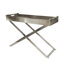 Table d'appoint à plateau géométrique en cuir Cole and Grey-978181029