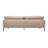 Madylyn 84" Wide Square Arm Sofa in Fabric with Black Metal Legs-641831752