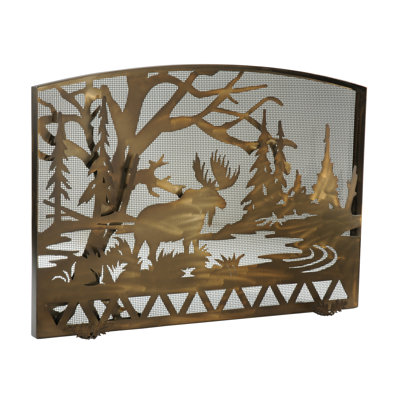 Moose Creek Single Panel Fireplace Screen