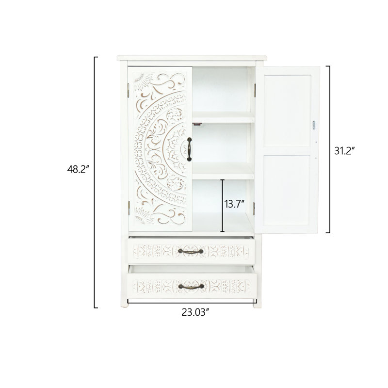 Buffet polyvalent avec rangement de 27 pouces