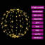 Vidaxl Ball With 160 Leds Warm White 50 Cm Metal