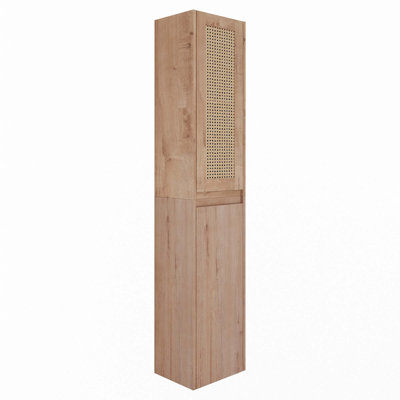 12" Bathroom Side Cabinet,Soft Close Doors,Float Mounting Design