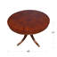 Table ronde en sapelli de 48 pouces