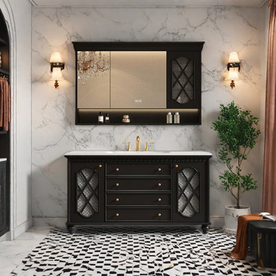 American retro and simple bathroom cabinet