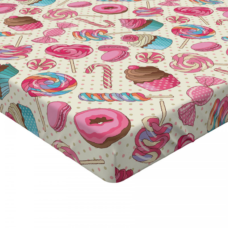 Microfiber Polka Dots Fitted Sheet, Queen Fitted Sheet