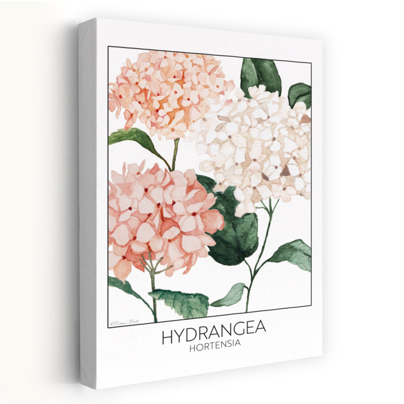 Hortensia, art floral contemporain, H 24 po x l 16 po