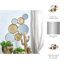 Miroir mural moderne en métal avec motif circulaire superposé, fer texturé et décoration   