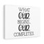 God Completes 1 Piece Wrapped Canvas Wall Art-770318533