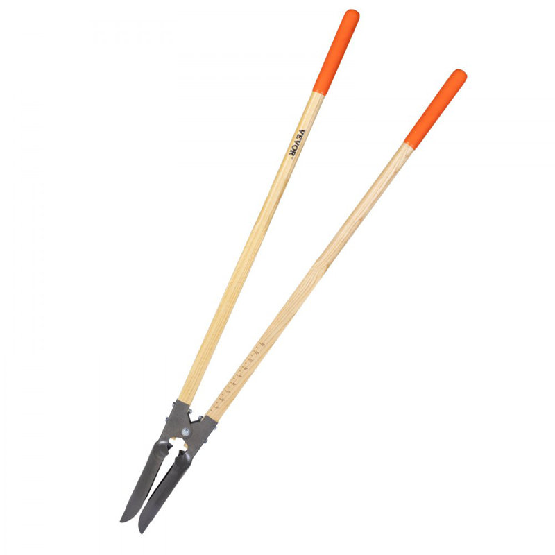 Post Hole Digger with Wood Handle and Scale Markings 57.5" Manual Hole Digger