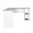 Desk,Modern L-Shaped Desk With Side Shelves, Grey