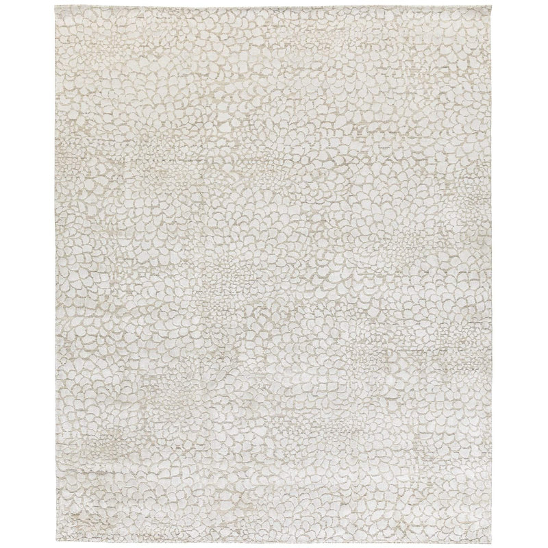 Inca Area Rug in Ivory/Light Gray, Rectangle 2' x 3'